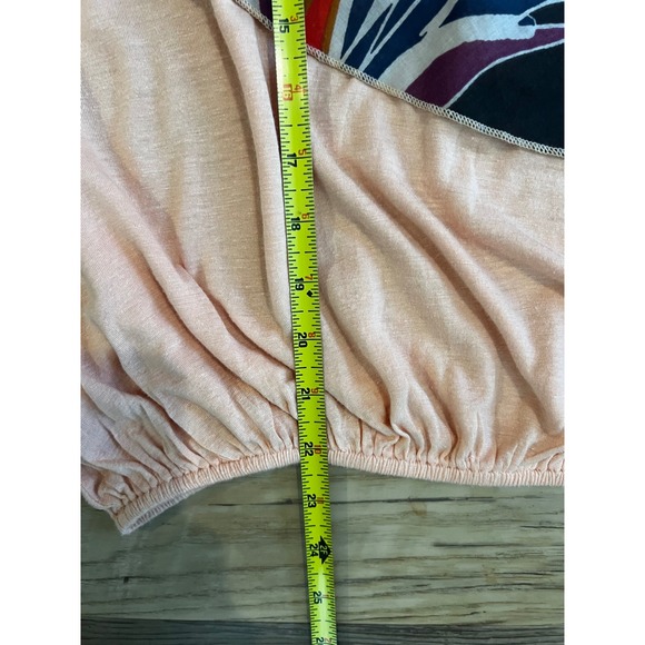 Free People Annka Peach One-Shoulder Top Size Small Tropical Resortwear Boho NEW - Picture 10 of 11